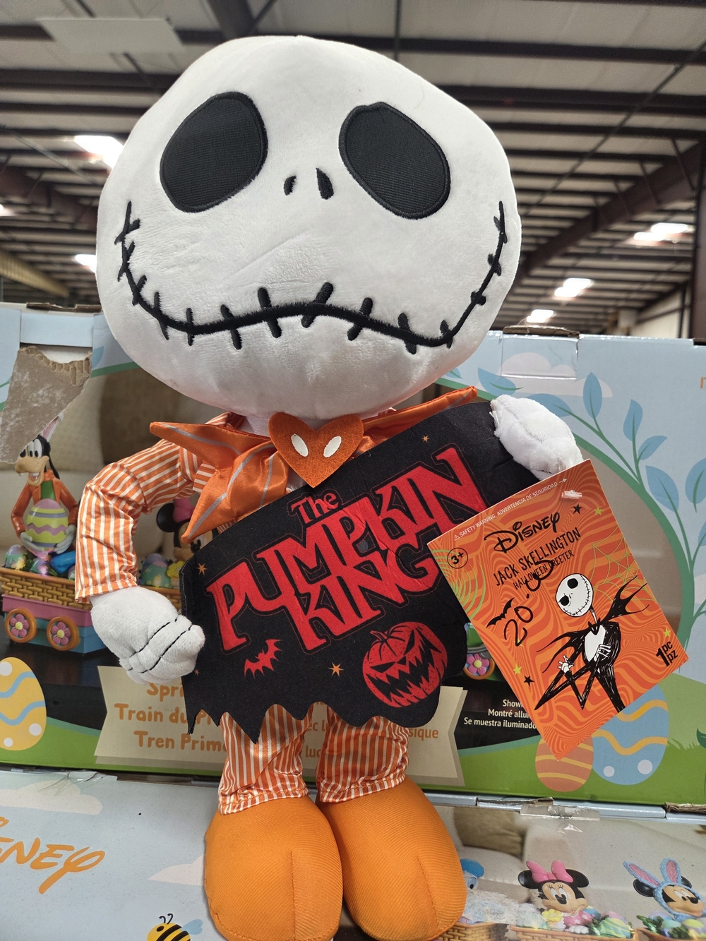 Disney Jack Skellington 'The Pumpkin King' Orange & White Plush Costume Doll